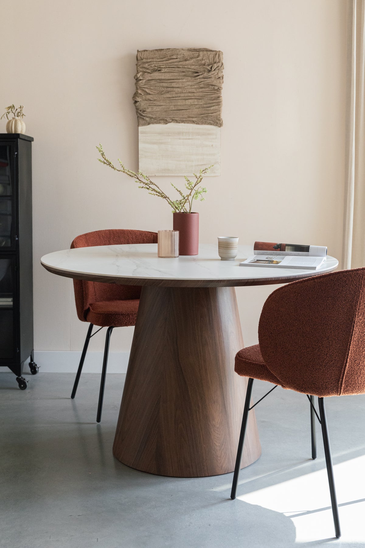 Eettafel Almira Rond Walnoot