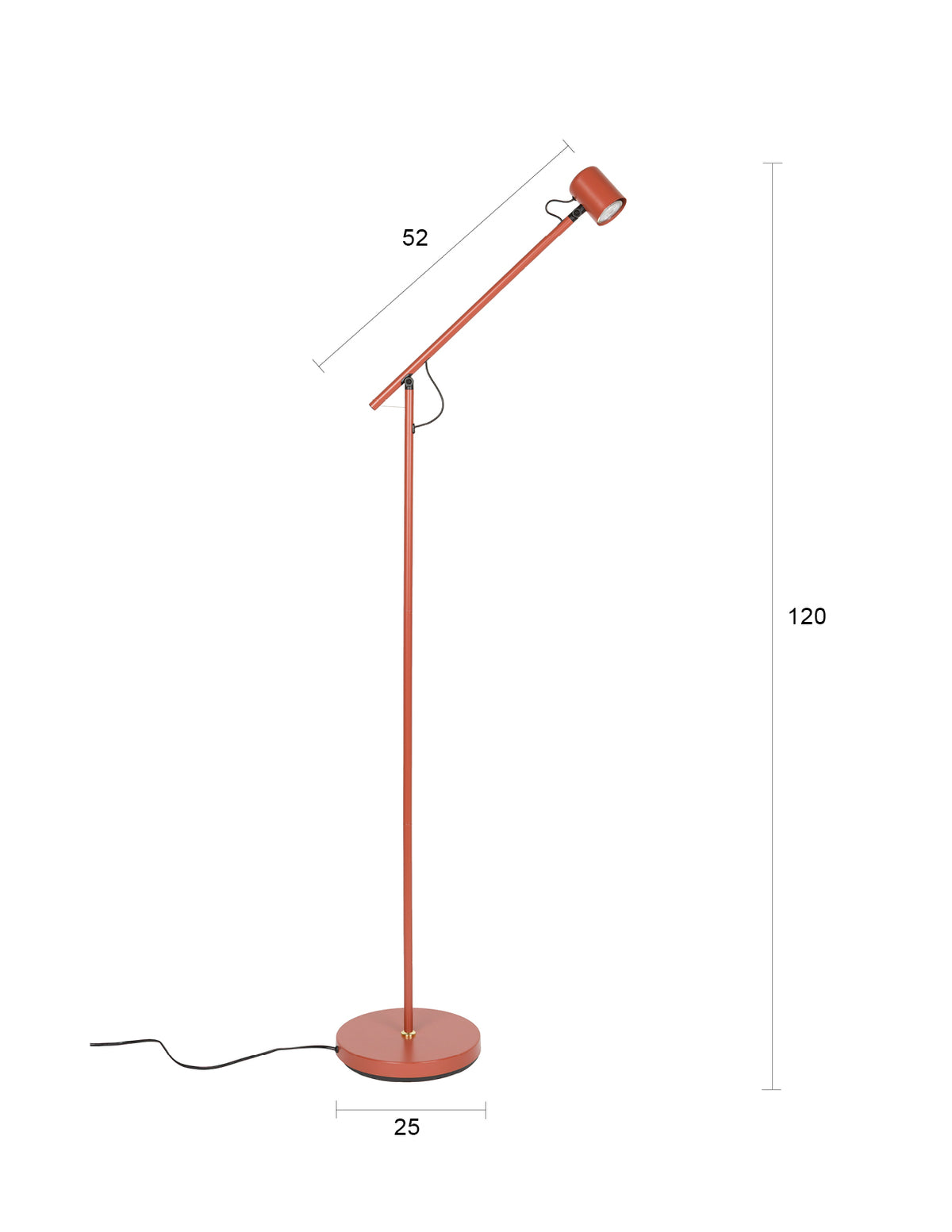 Vloerlamp Aero Rood