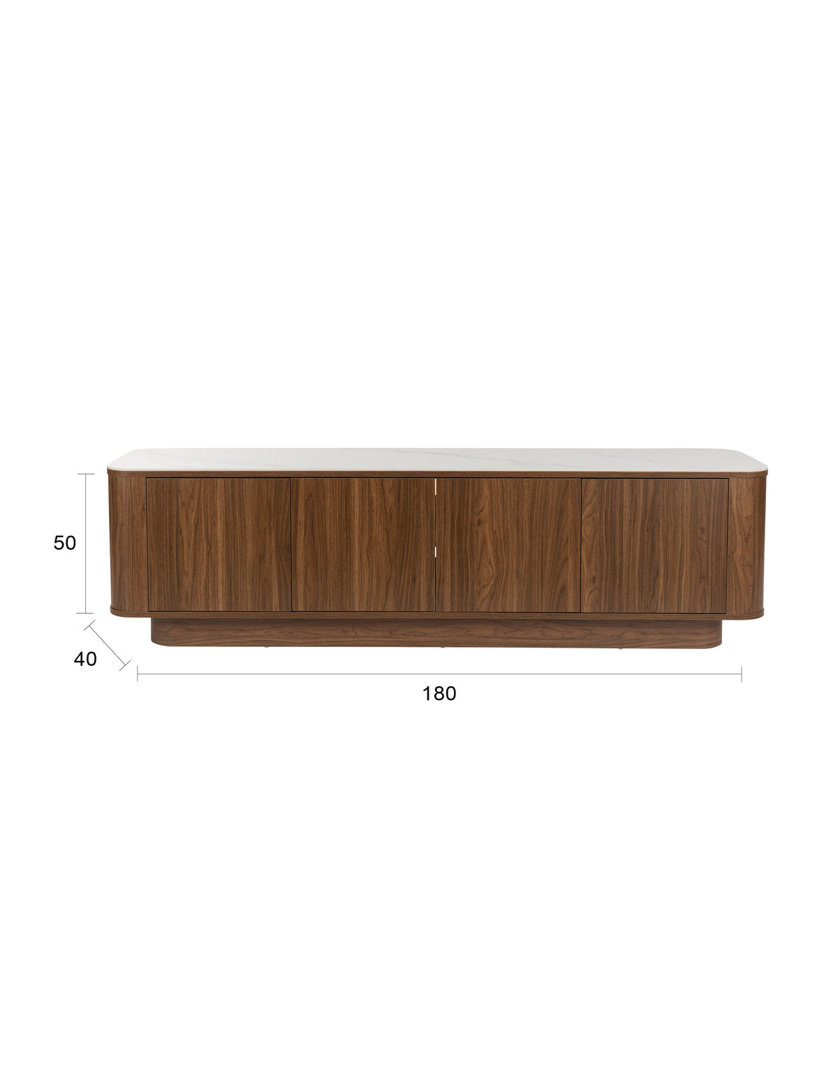 Dressoir Laag Almira Walnoot