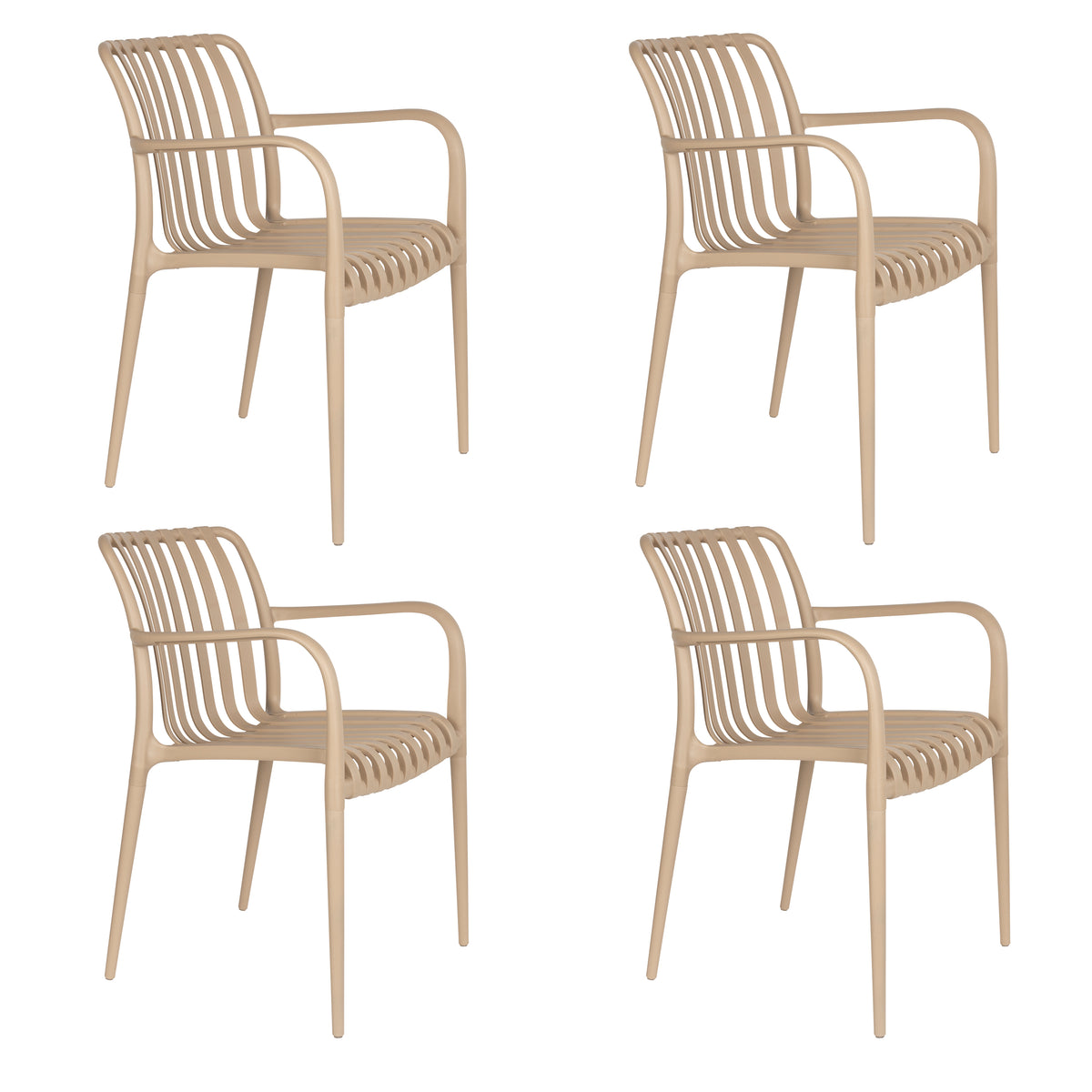 Tuinstoel Amae Beige (Set van 4)