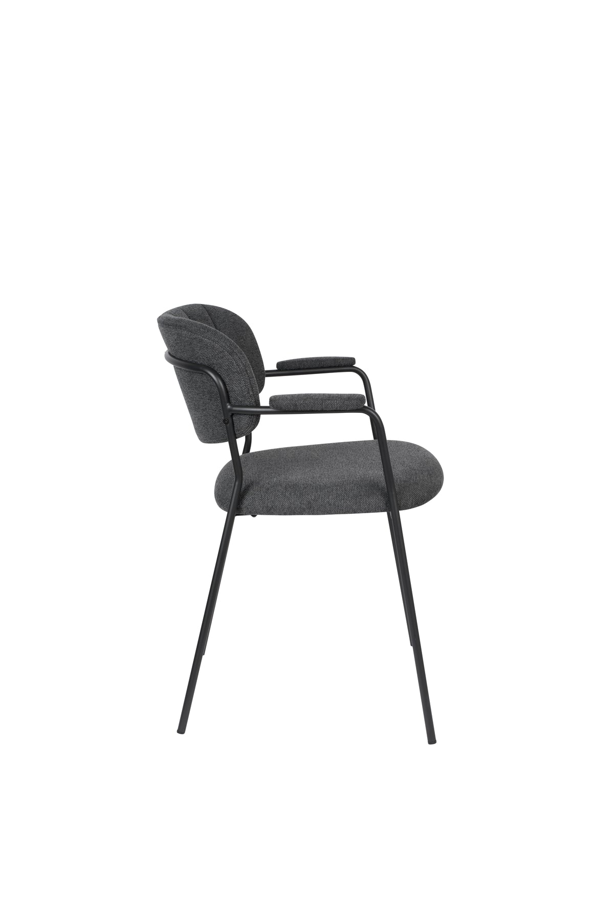 Fauteuil Jolien Zwart/ Donkergrijs