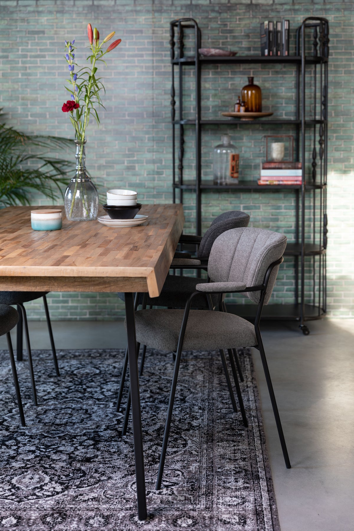 Fauteuil Jolien Zwart/ Donkergrijs