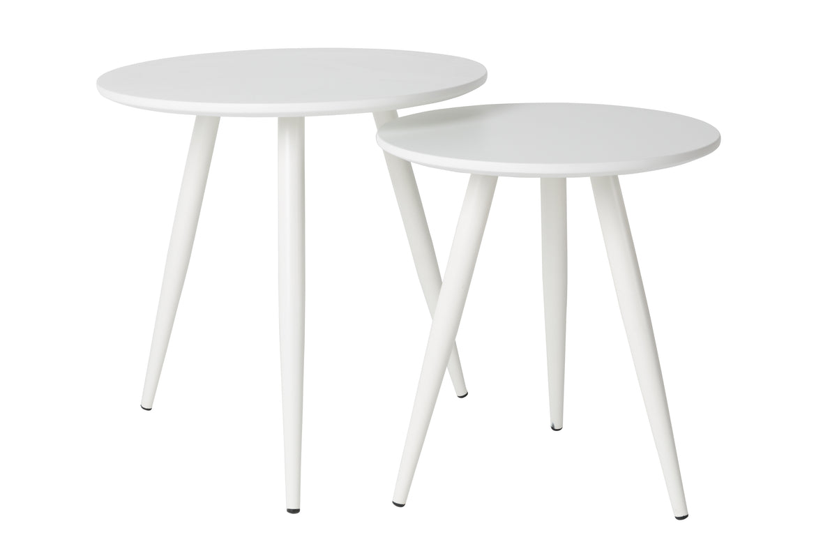 Bijzettafel Daven Wit Set Van 2