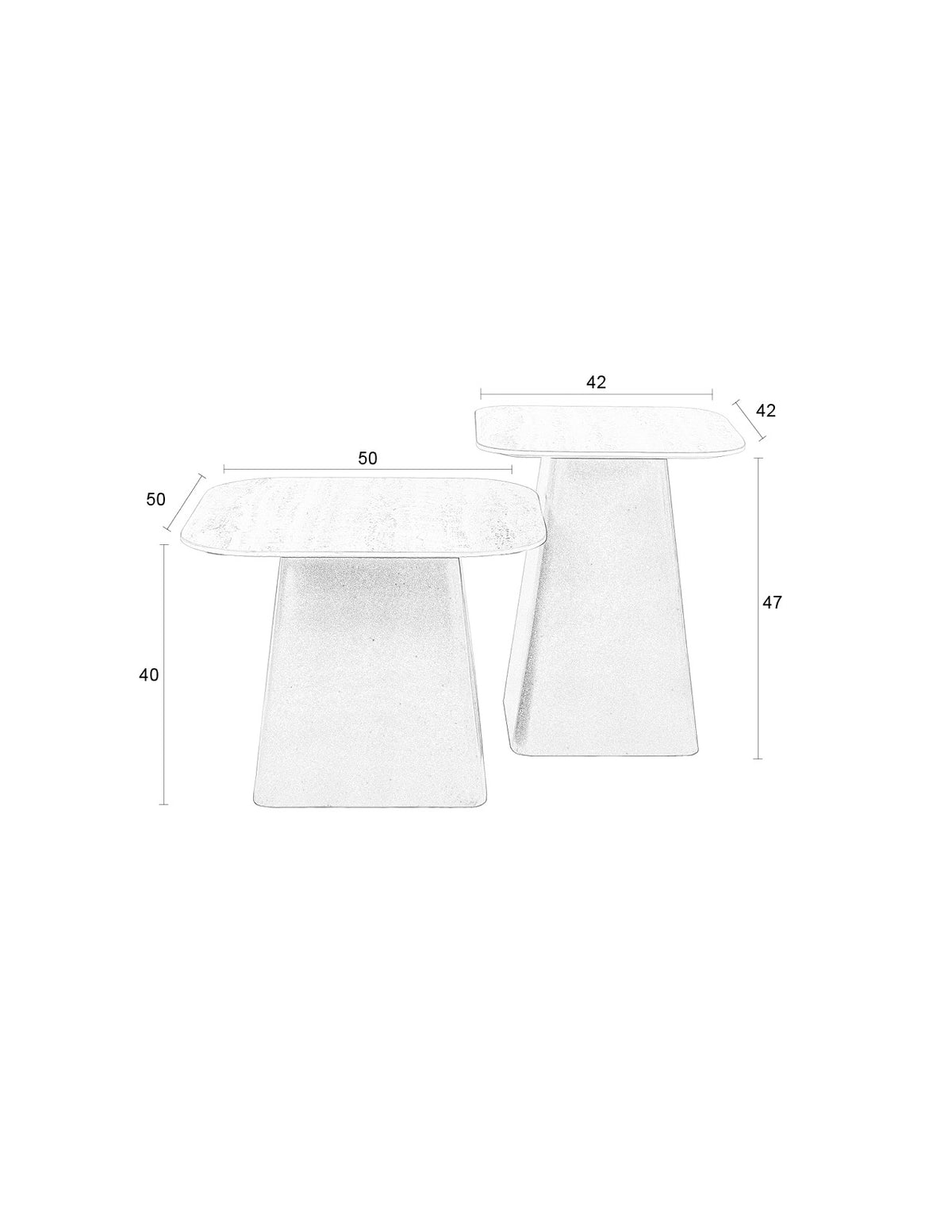 Bijzettafel Baru (Set Van 2)