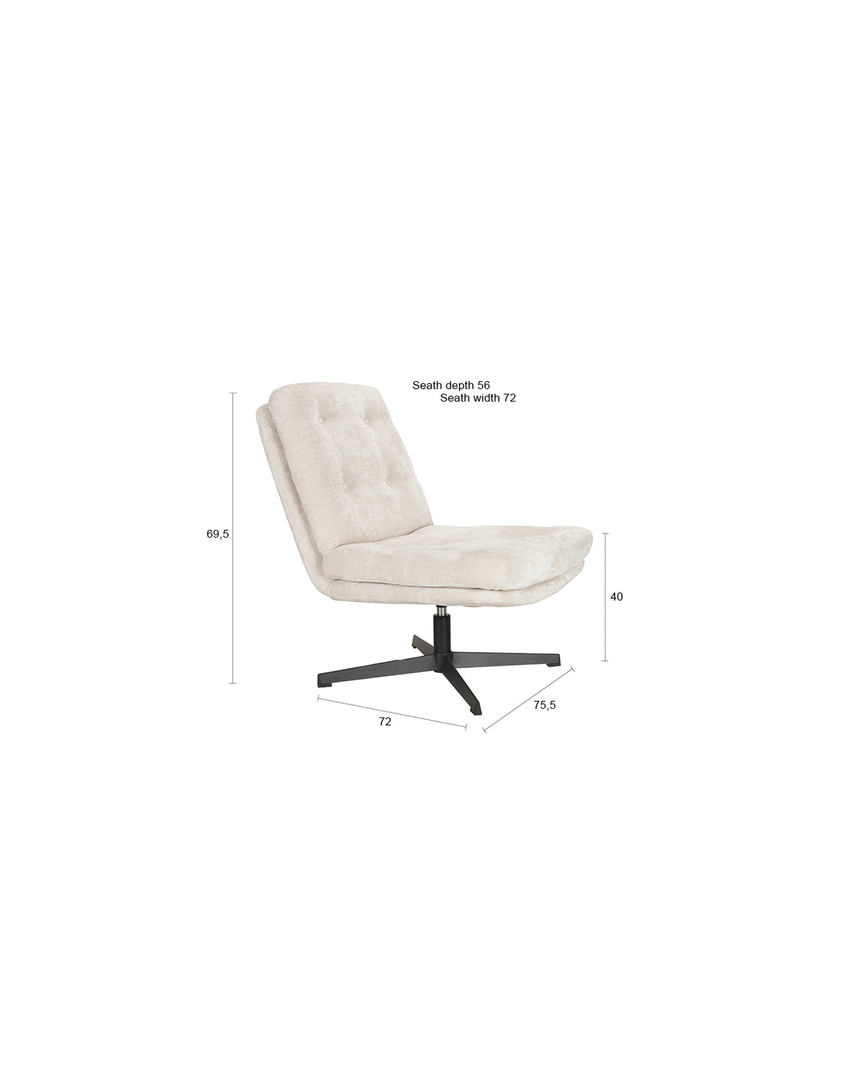 Fauteuil Kai Off Wit