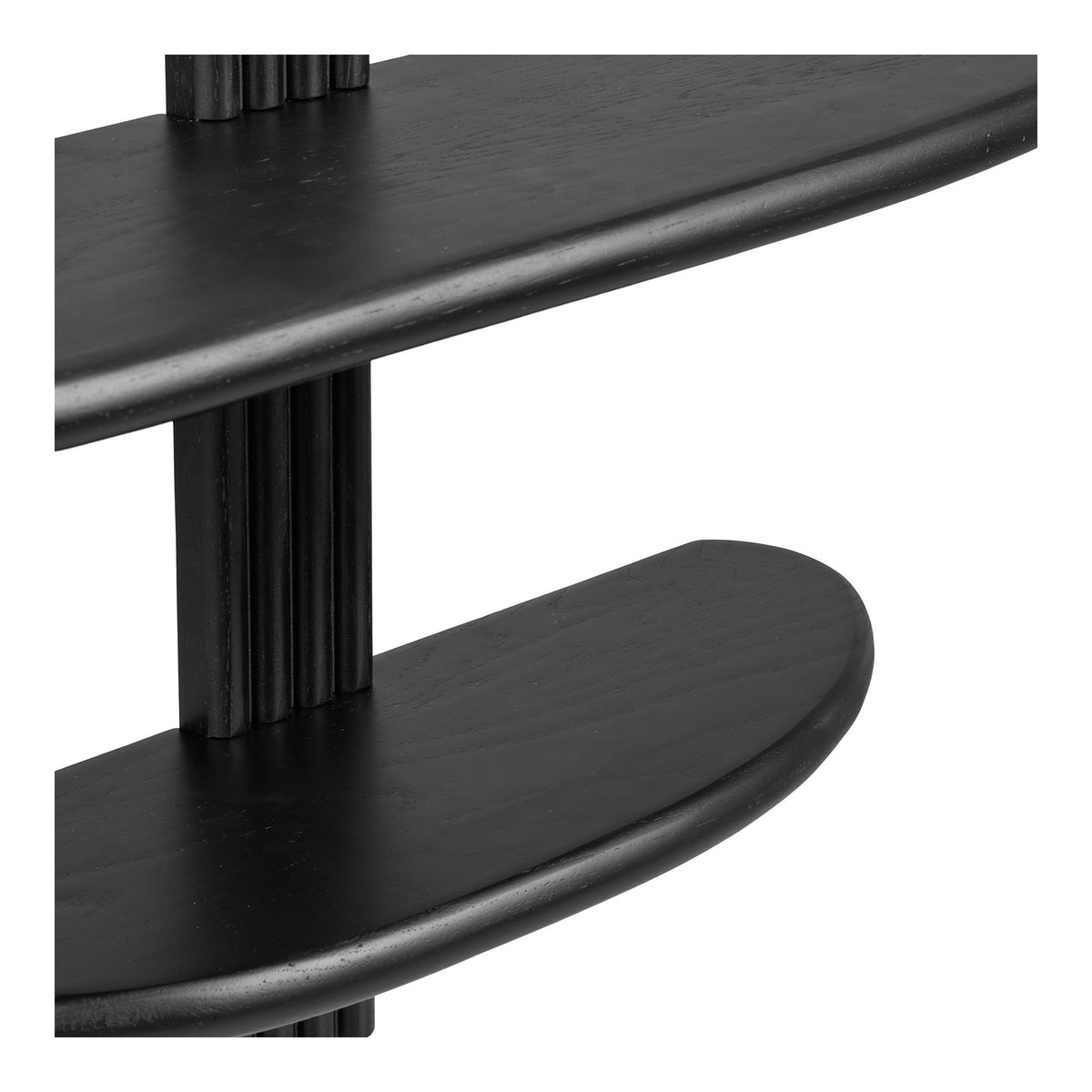 Aliano Wandplank - eiken, zwart 65 x 17,5 x 42,5 cm