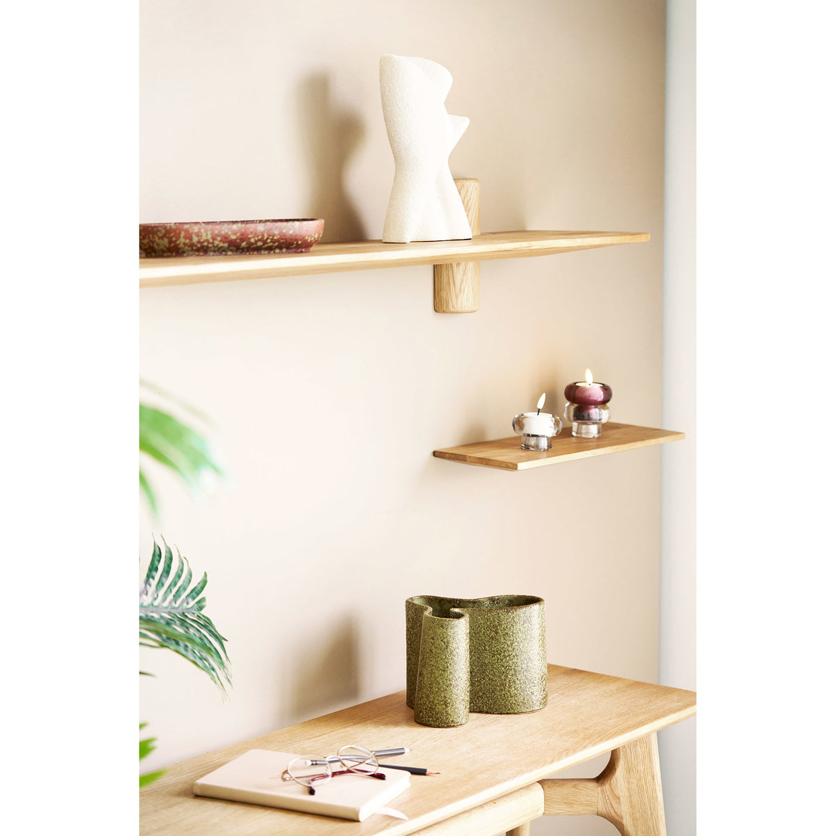 Calcata Wandplank - eiken 42,5 x 14,5 cm