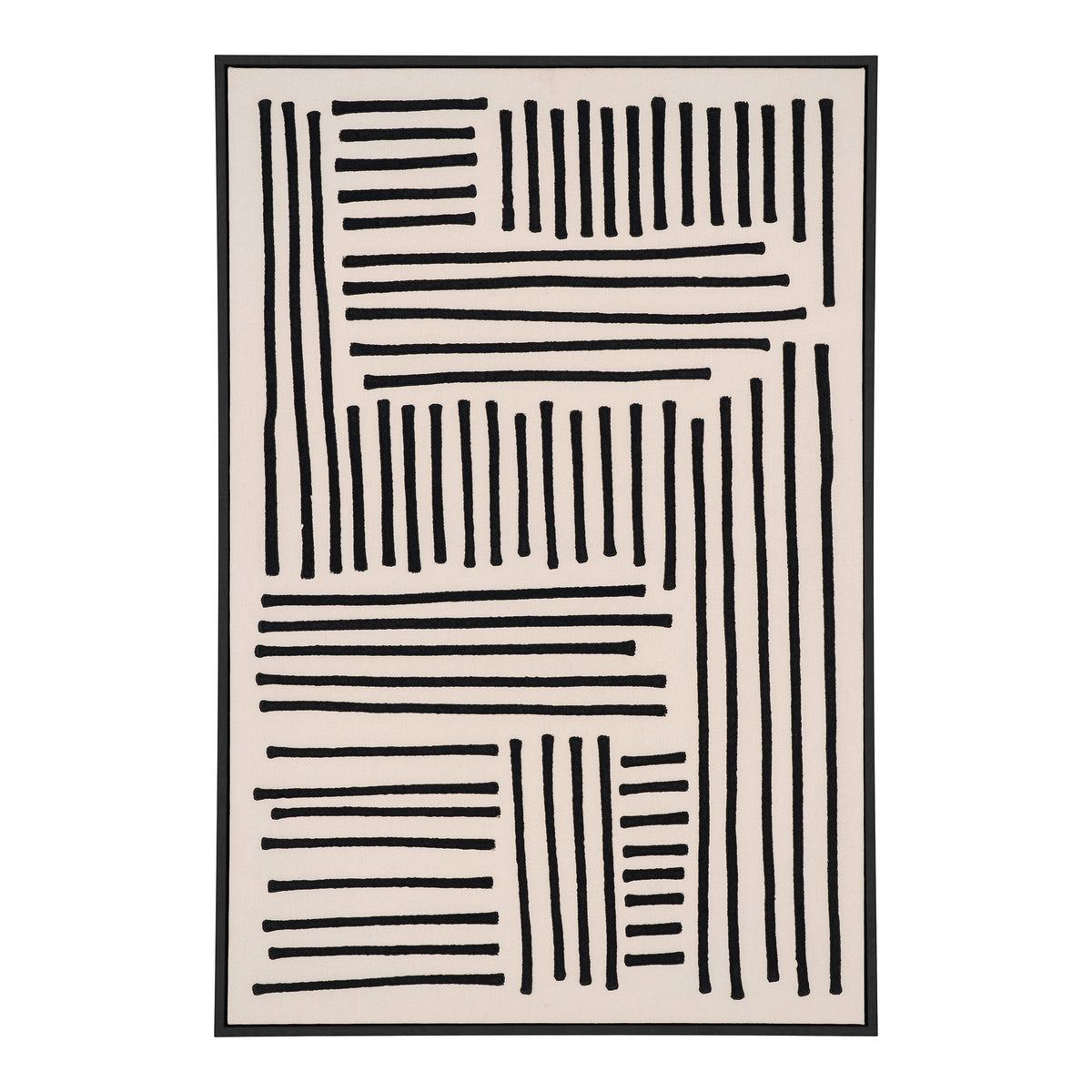 Lipari canvasafdruk - zwart/beige, 60x90 cm