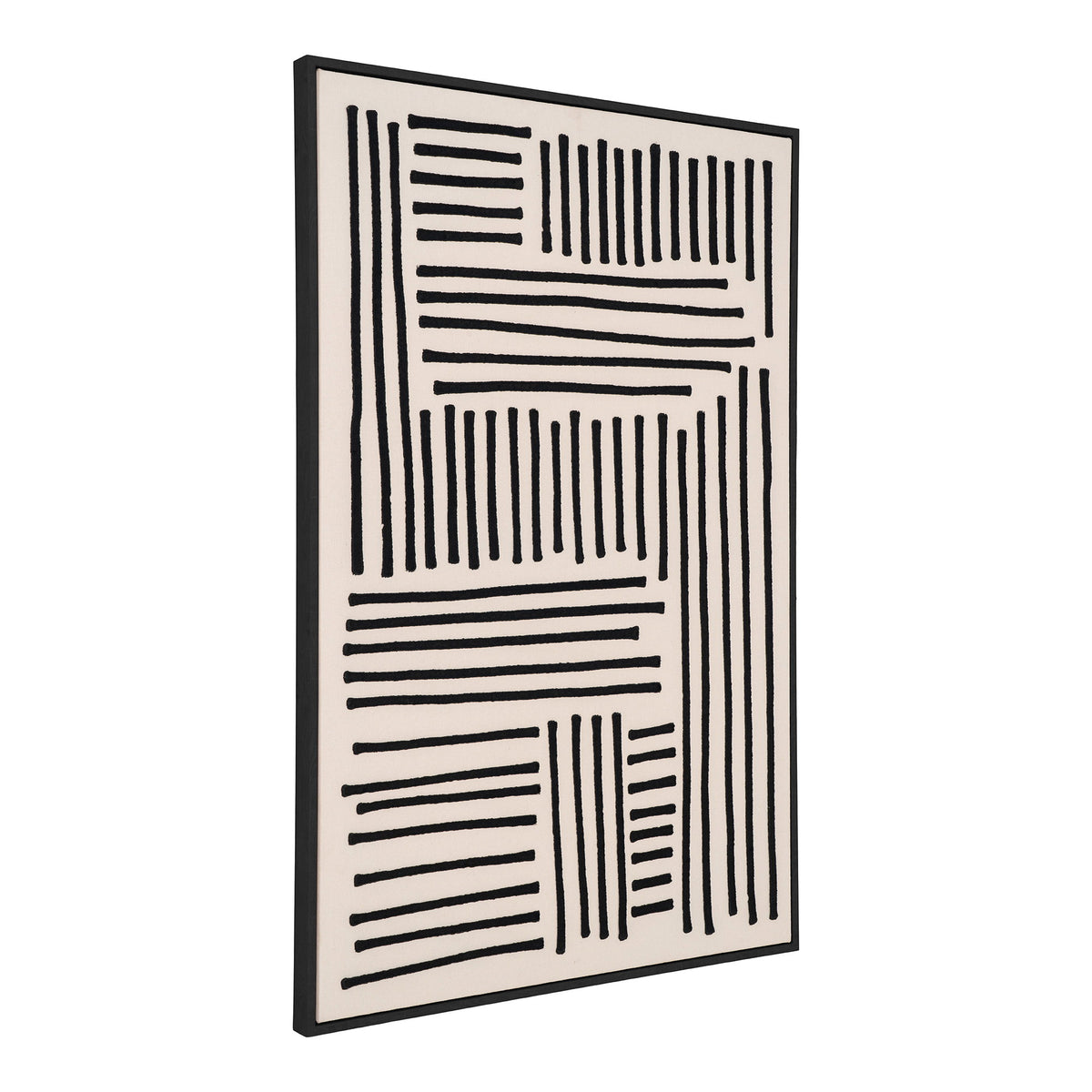 Lipari canvasafdruk - zwart/beige, 60x90 cm
