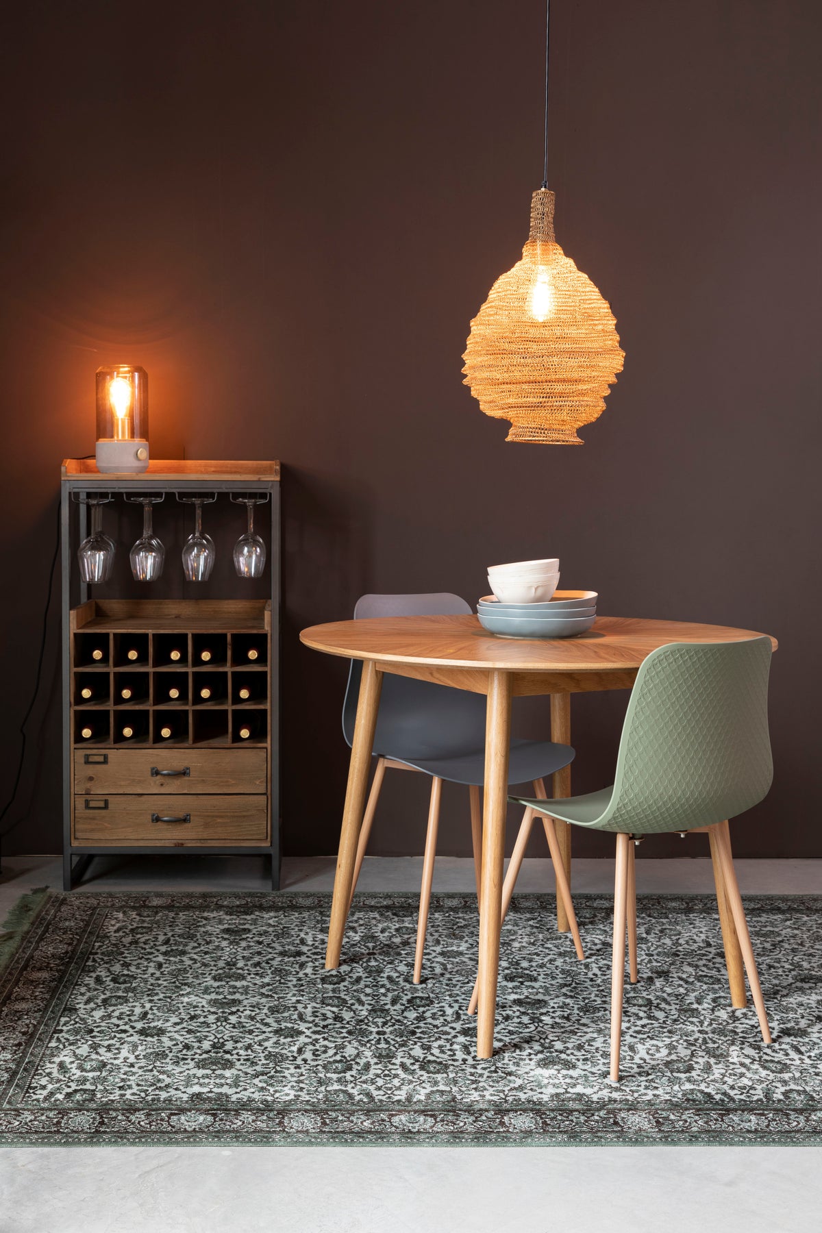 Hanglamp Lena M Messing