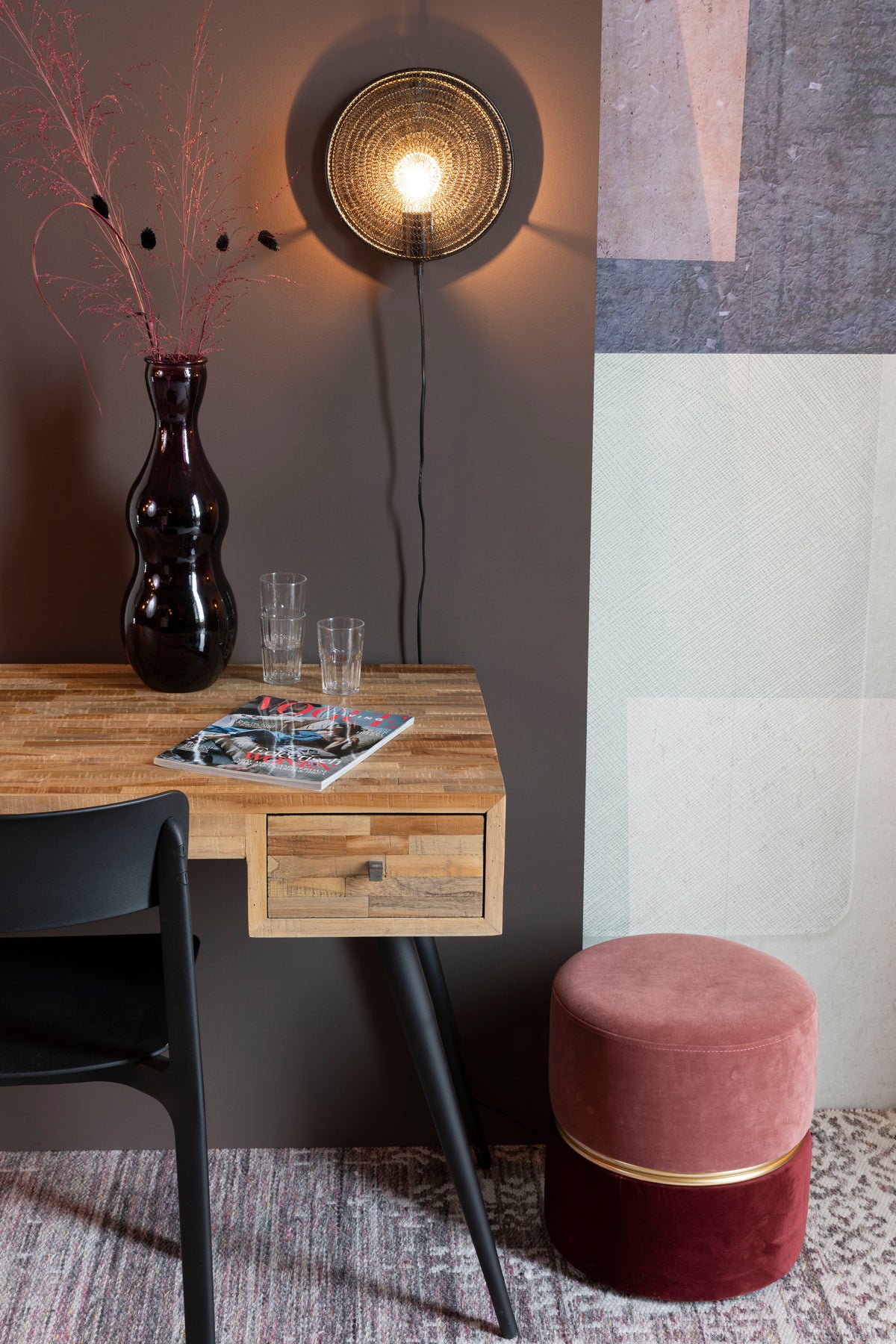 Wandlamp Lea Zwart