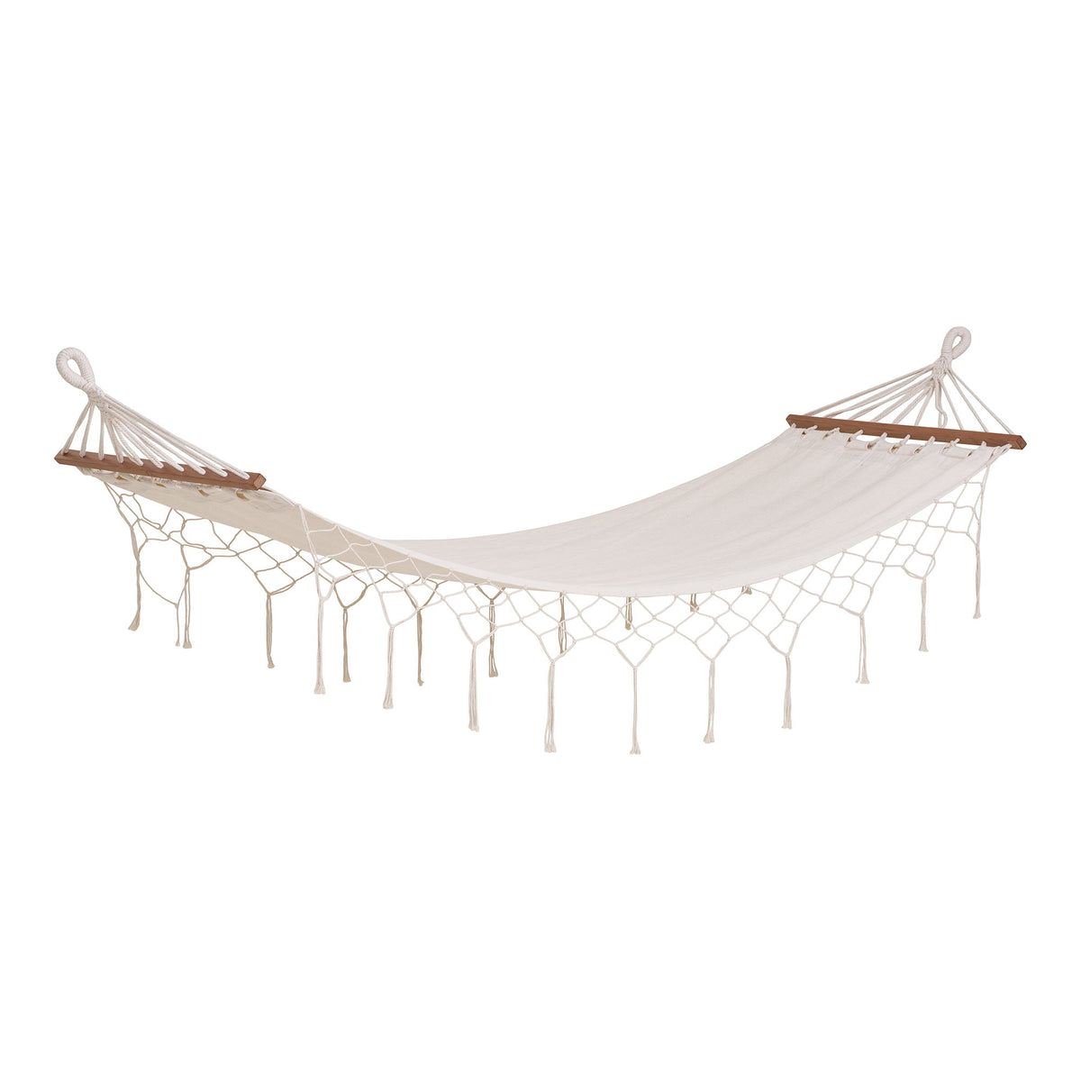 Edessa Hangmat - polyester/katoen, lariks, gebroken wit