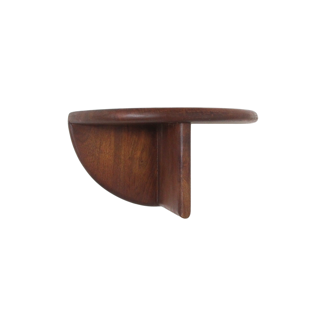 Bullnose mangohouten wandplank met afgeronde rand