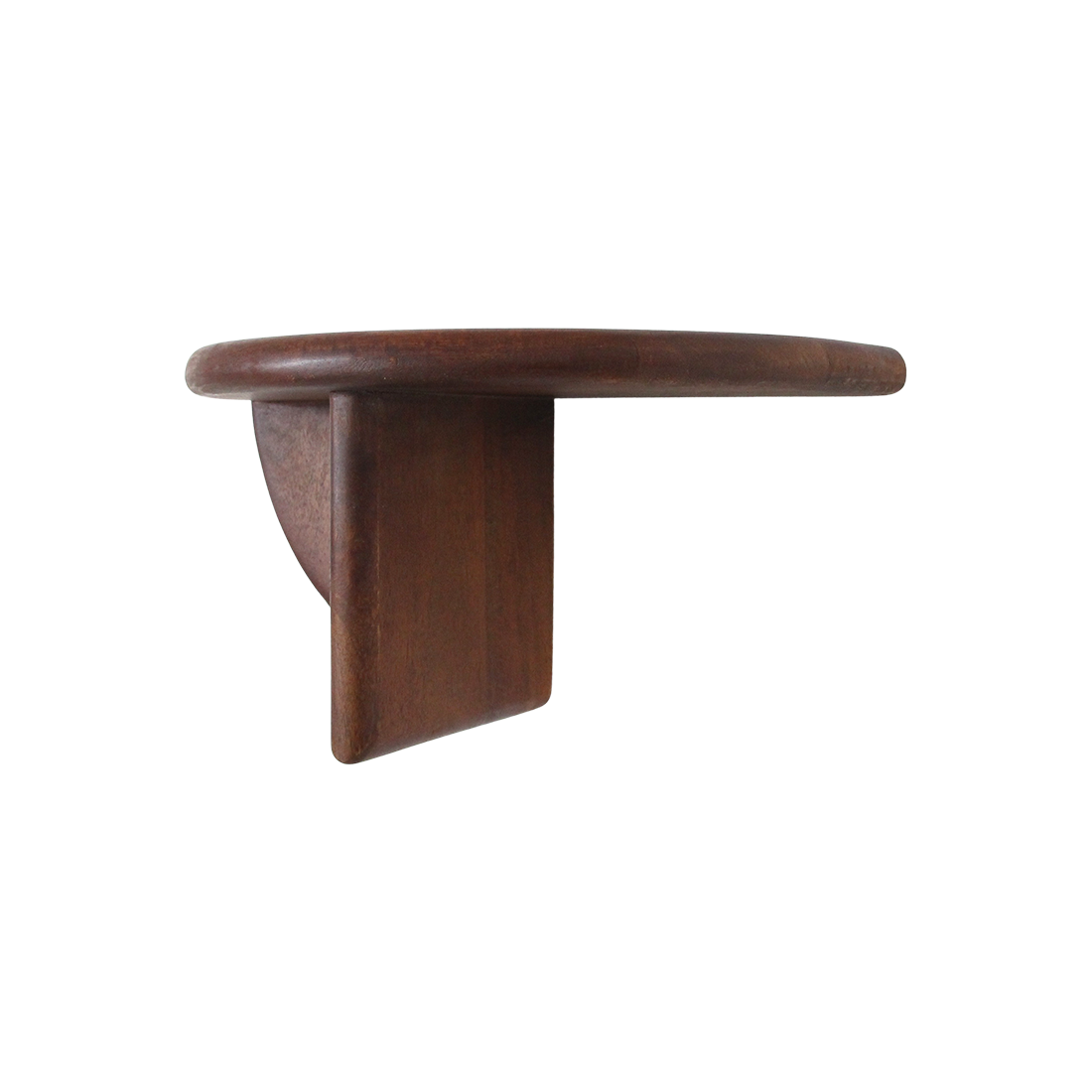 Bullnose mangohouten wandplank met afgeronde rand