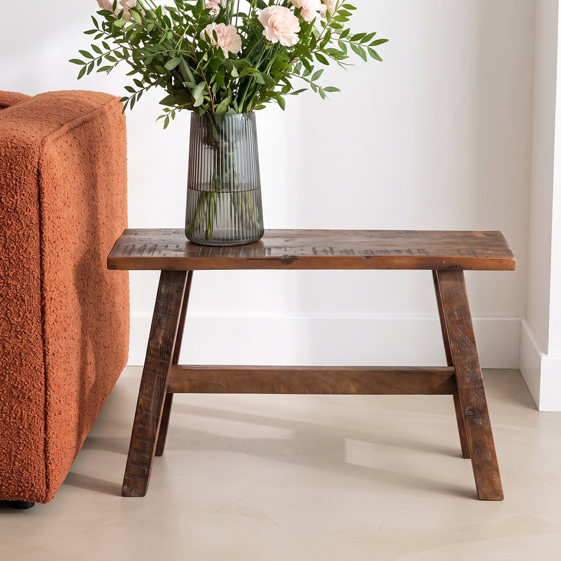 Factory "bushalte" houten bankje - 85x20x50 cm