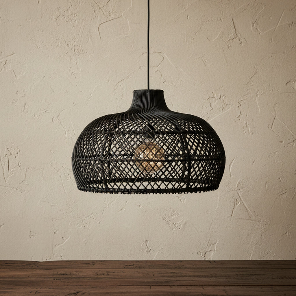 Maze rotan hanglamp zwart - Ø 57 x 36 cm