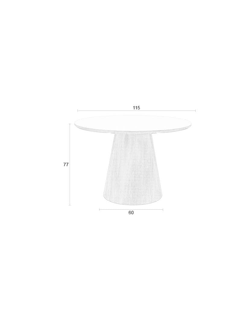 Eettafel Almira  Rond  Walnoot