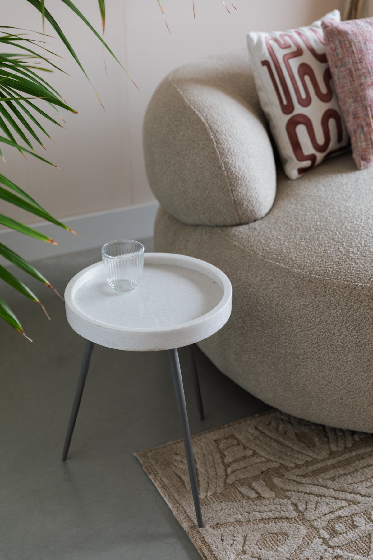 Bijzettafel Karrara  Wit