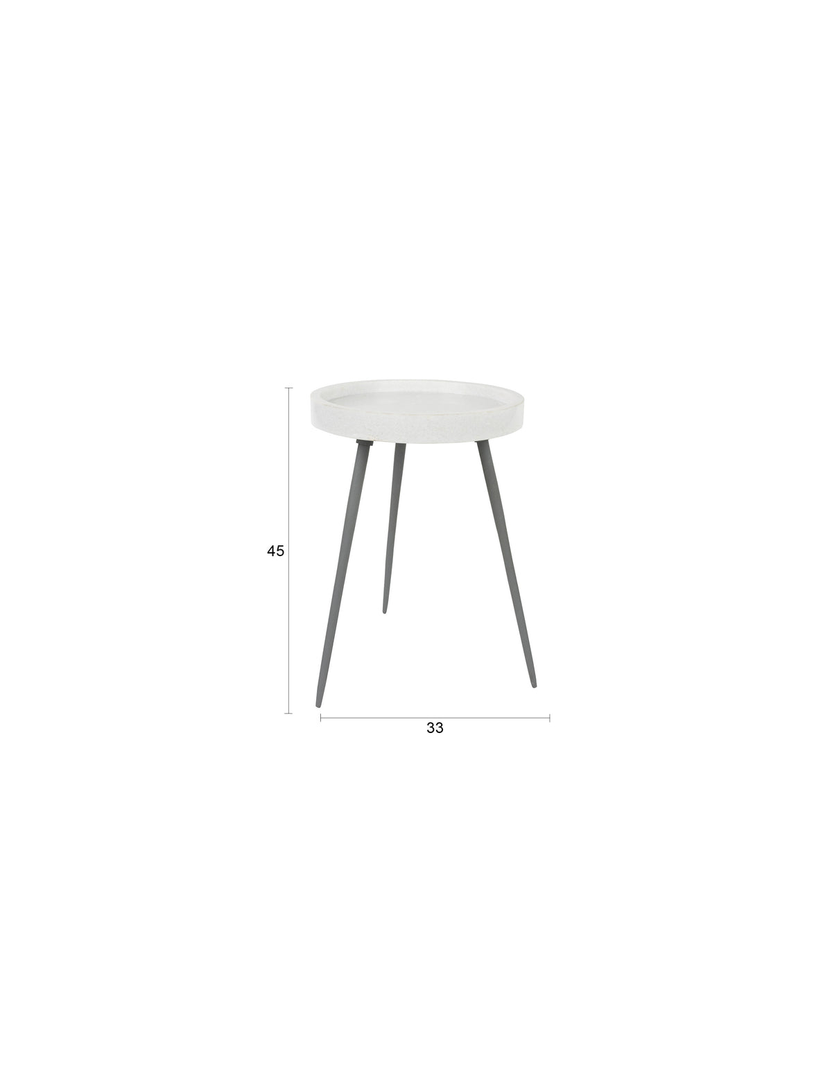 Bijzettafel Karrara  Wit