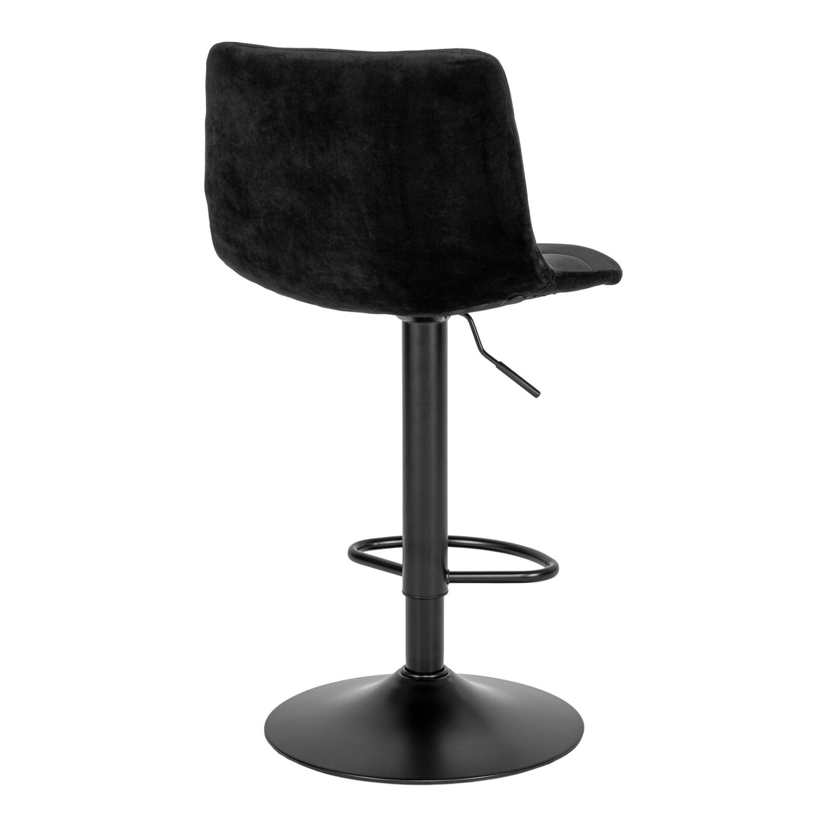 Middelfart barkruk - fluweel, zwart (set van 2)