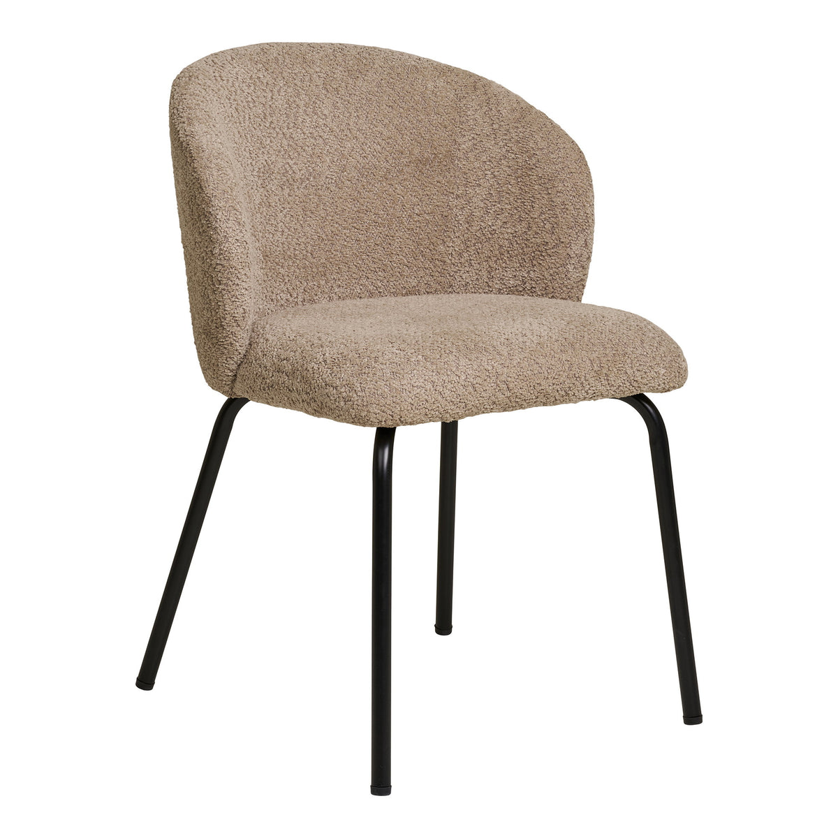 Safira Eetkamerstoel - bouclé, beige (set van 2)