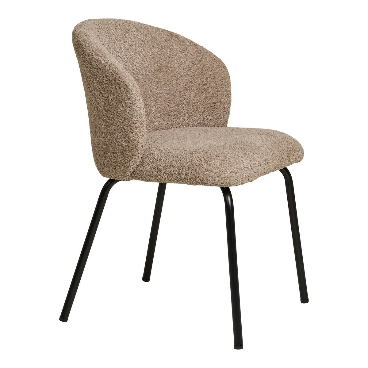 Safira Eetkamerstoel - bouclé, beige (set van 2)
