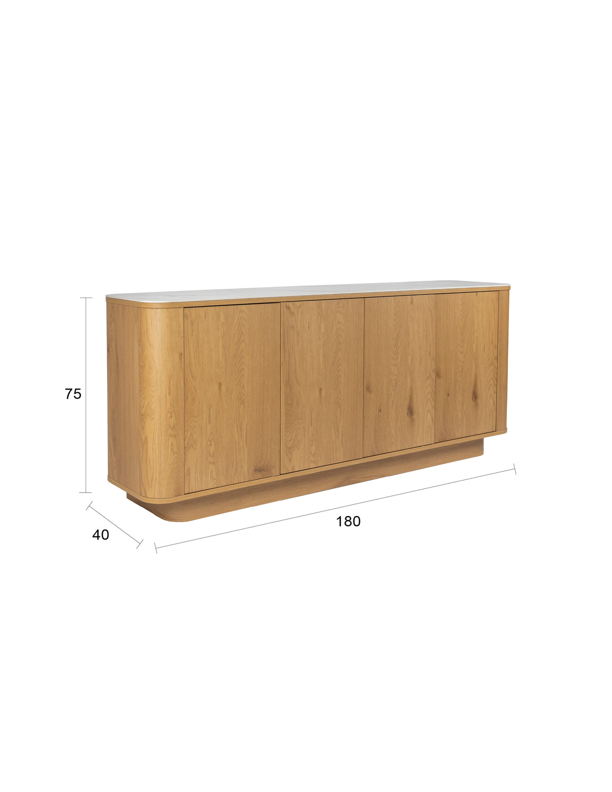 Dressoir  Hoog Almira  Eiken