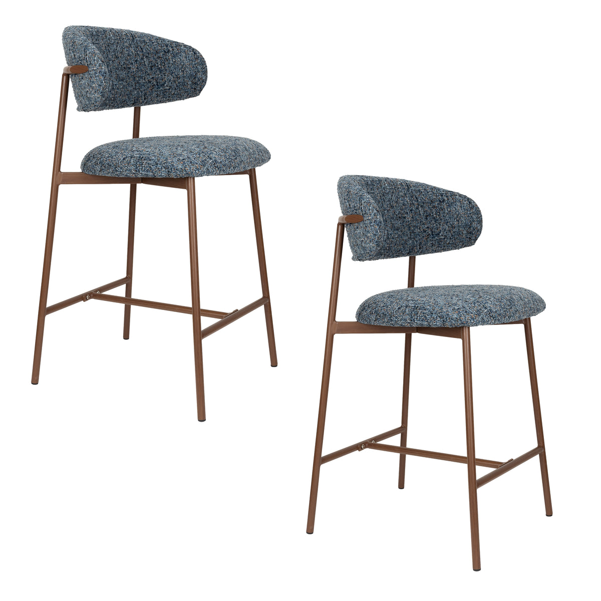 Barstoel Claes  Blauw (Set van 2)