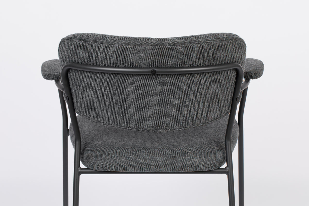 Fauteuil Jolien  Zwart/ Donkergrijs