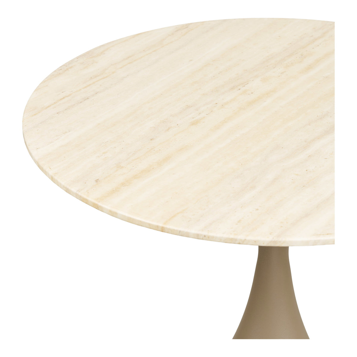 Pienza Salontafel - metaal/gehard glas, kaki ø70x42 cm