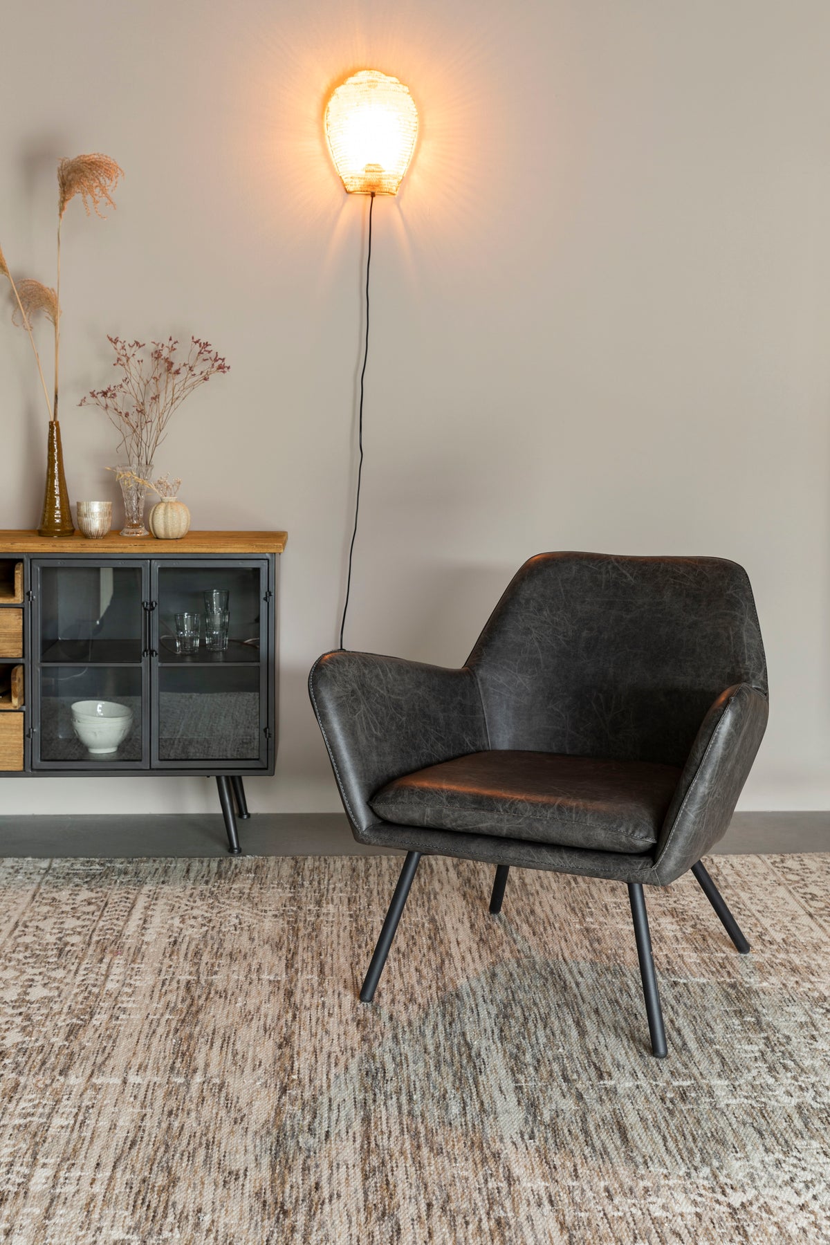 Fauteuil Bon  Donkergrijs
