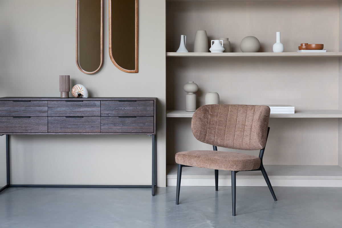 Fauteuil Sanne  Oranje  Grijs