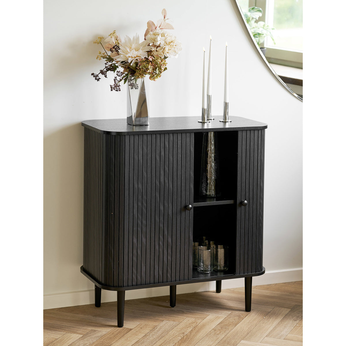 Nikko Dressoir - 2 deuren, zwart 80x40x87 cm