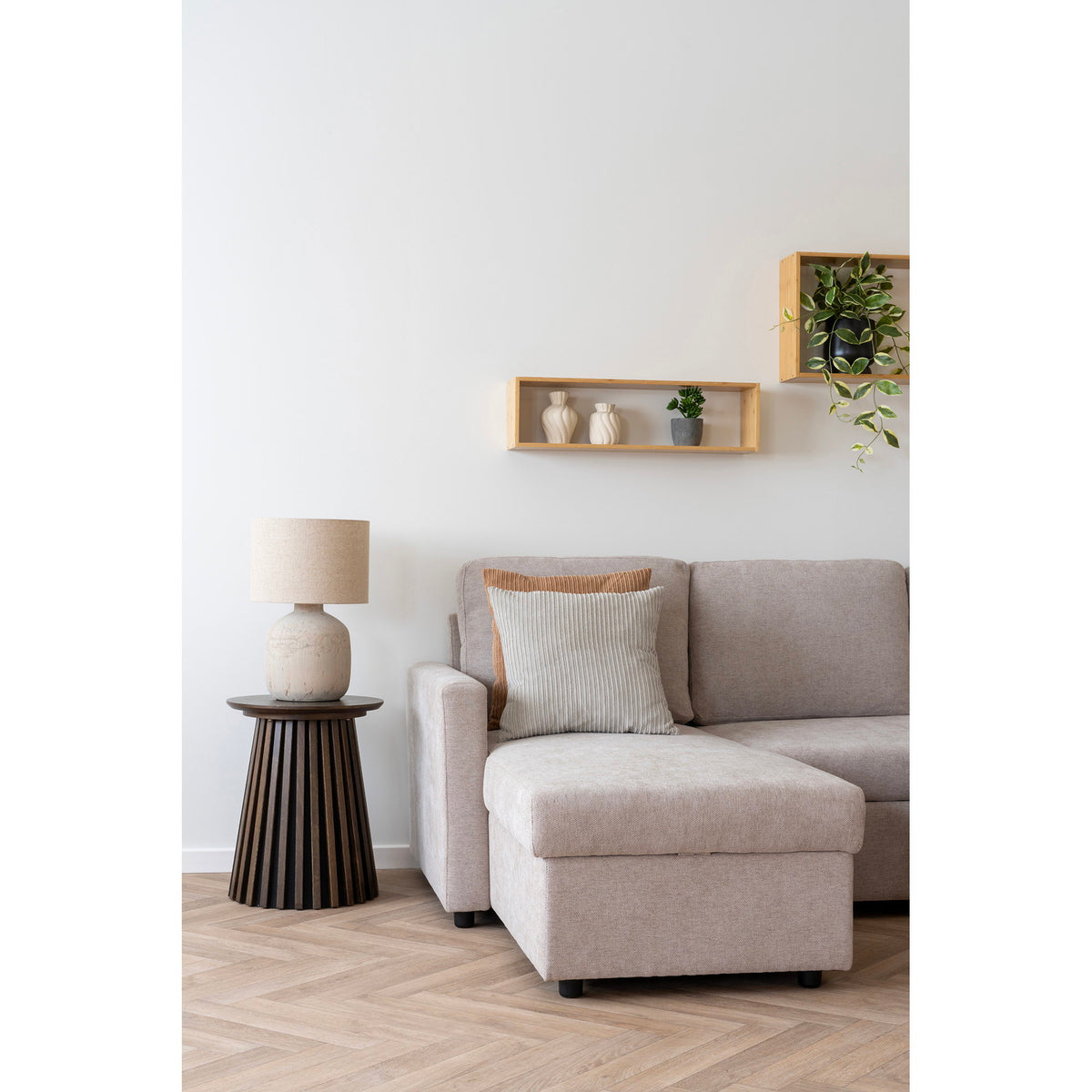 Ember Wandplank - bamboe, naturel 70x15x19,5 cm