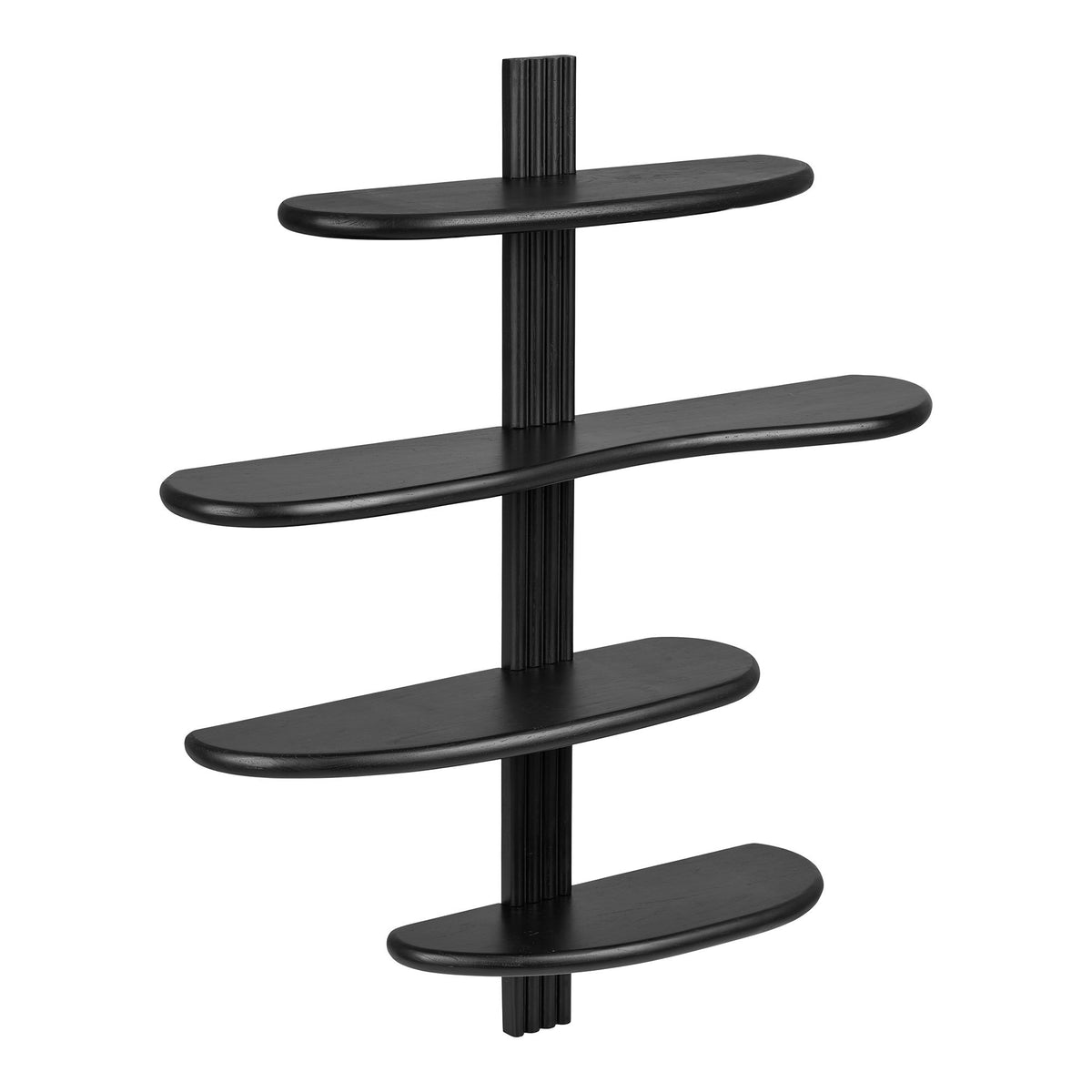Aliano Wandplank - eiken, zwart 80x17,5x88 cm