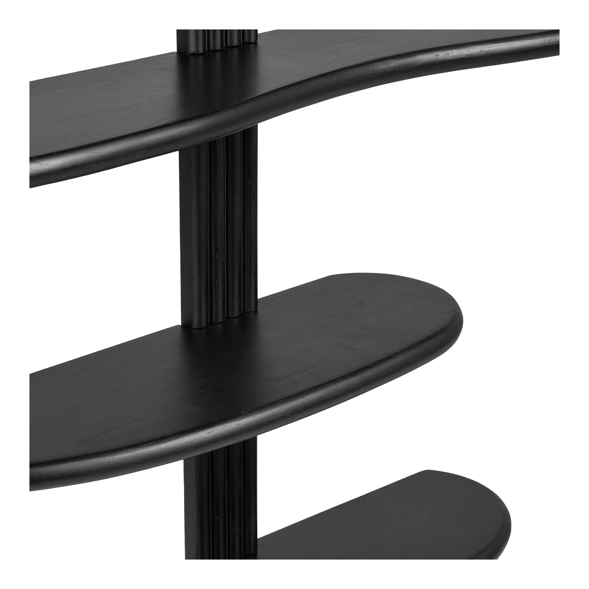 Aliano Wandplank - eiken, zwart 80x17,5x88 cm