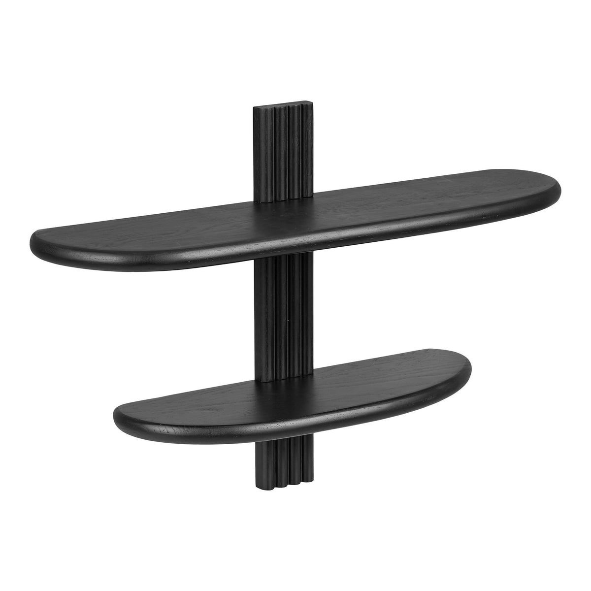 Aliano Wandplank - eiken, zwart 65 x 17,5 x 42,5 cm