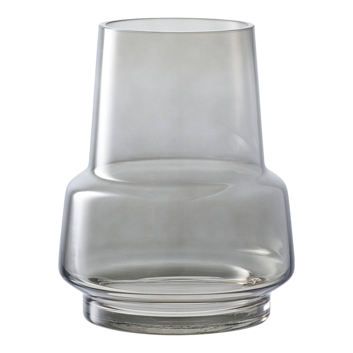 Vaas - glas, gerookt grijs ø15x19 cm