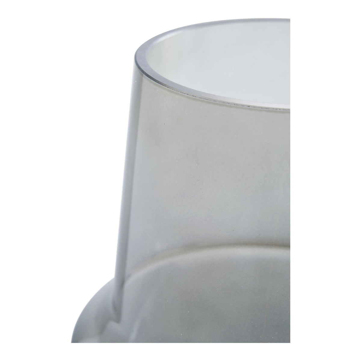Vaas - glas, gerookt grijs ø15x19 cm