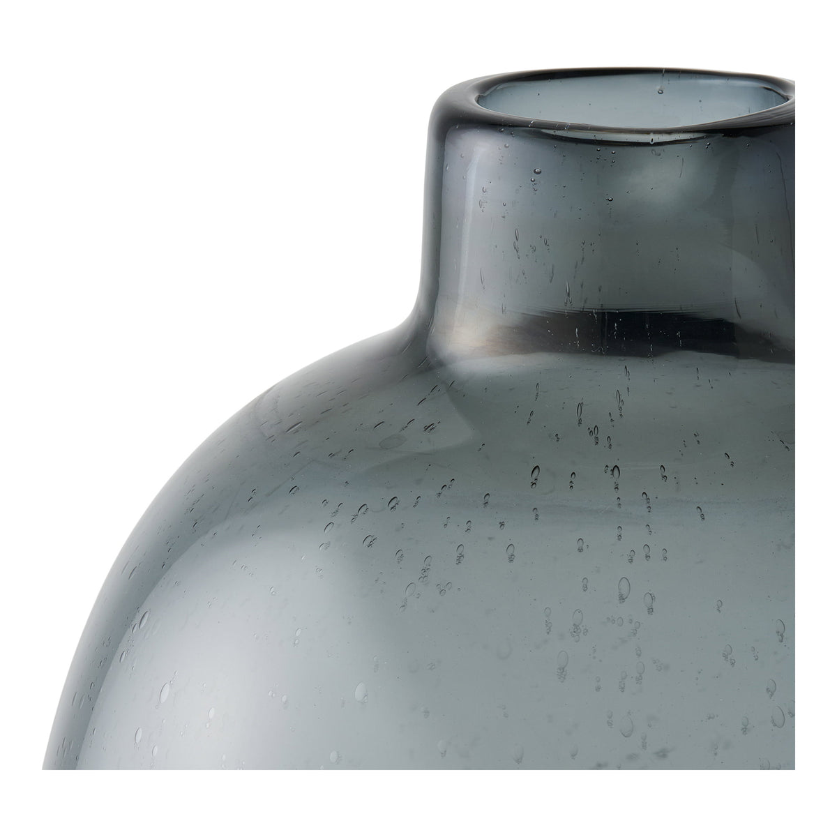 Vaas - glas, gerookt zwart ø23x35 cm