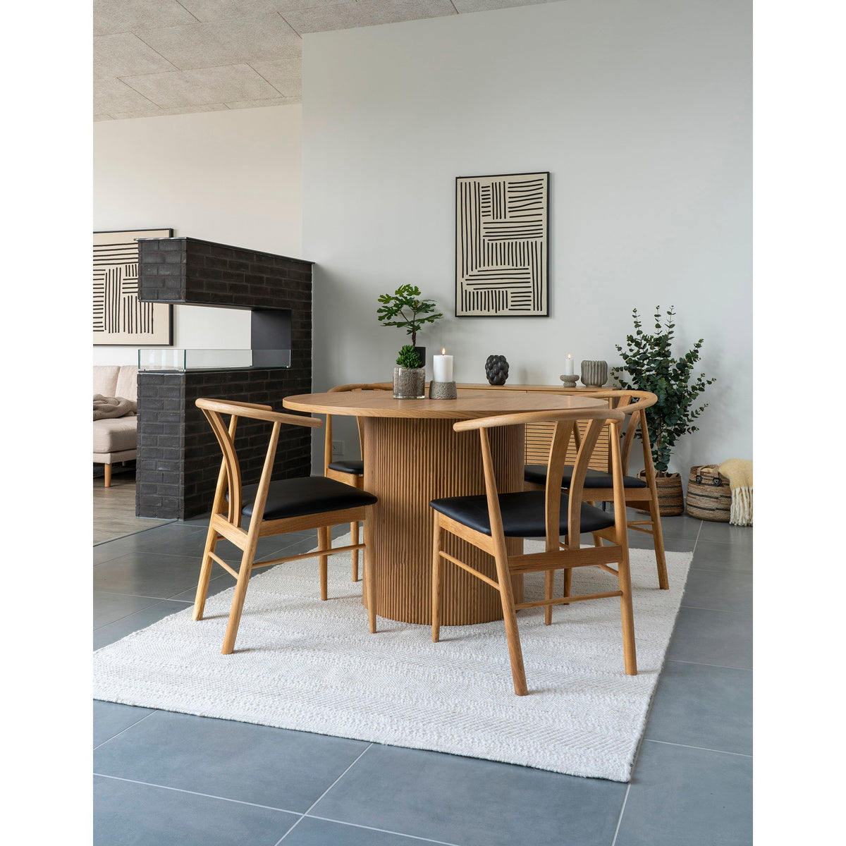 Lipari canvasafdruk - zwart/beige, 60x90 cm
