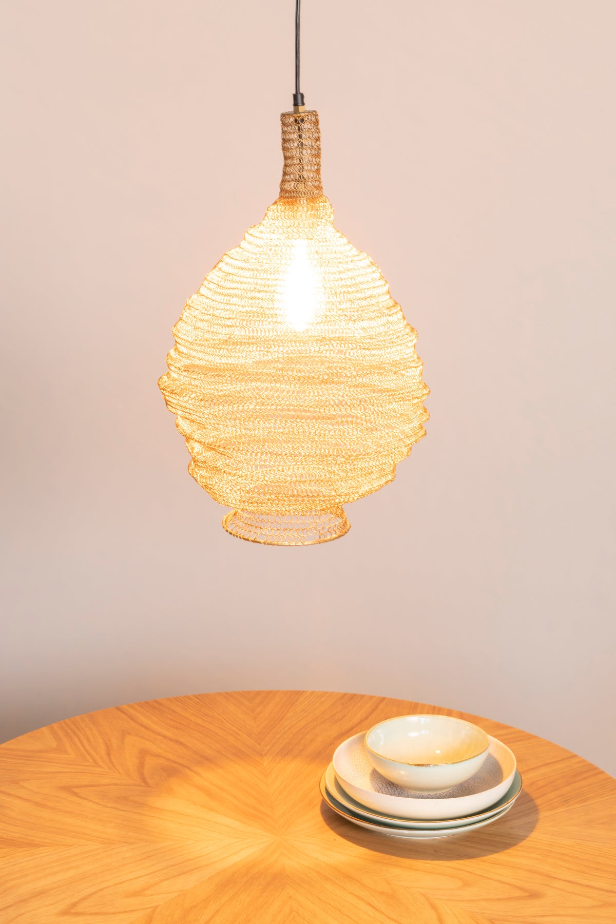 Hanglamp Lena M  Messing