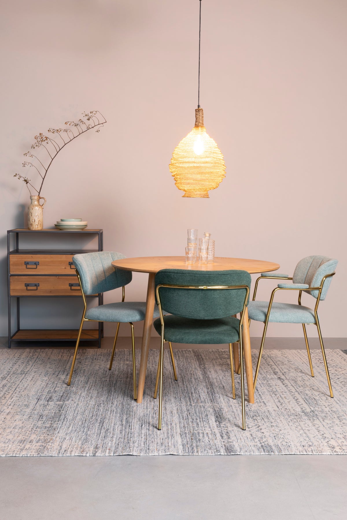 Hanglamp Lena M  Messing