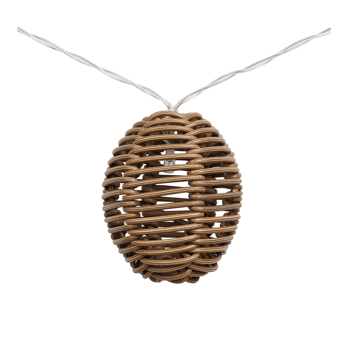 Carlisle LED String Light - Lichtsnoer, polyrattan/metaal, naturel/zwart