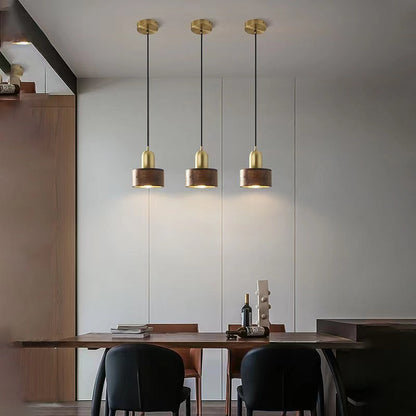 Claroo™ Marlow Walnoot Houten Plafondlamp