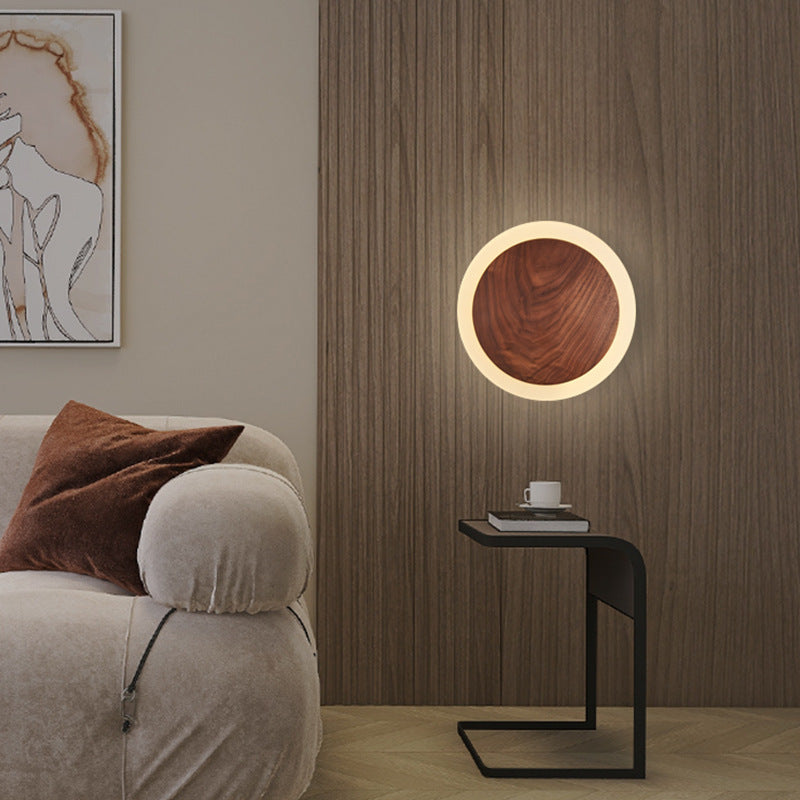 Claroo™ Osaka Walnoot Wandlamp