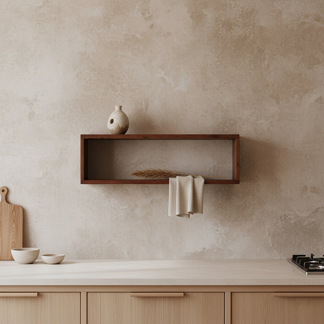 Factory Wandplank Doos - FSC-gerecycled hout - 70 x 15 x 22 cm