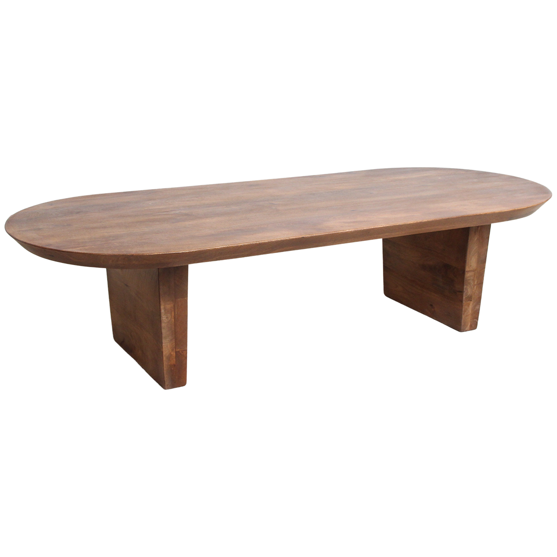 Bullnose mangohouten salontafel - 140x60x35 cm