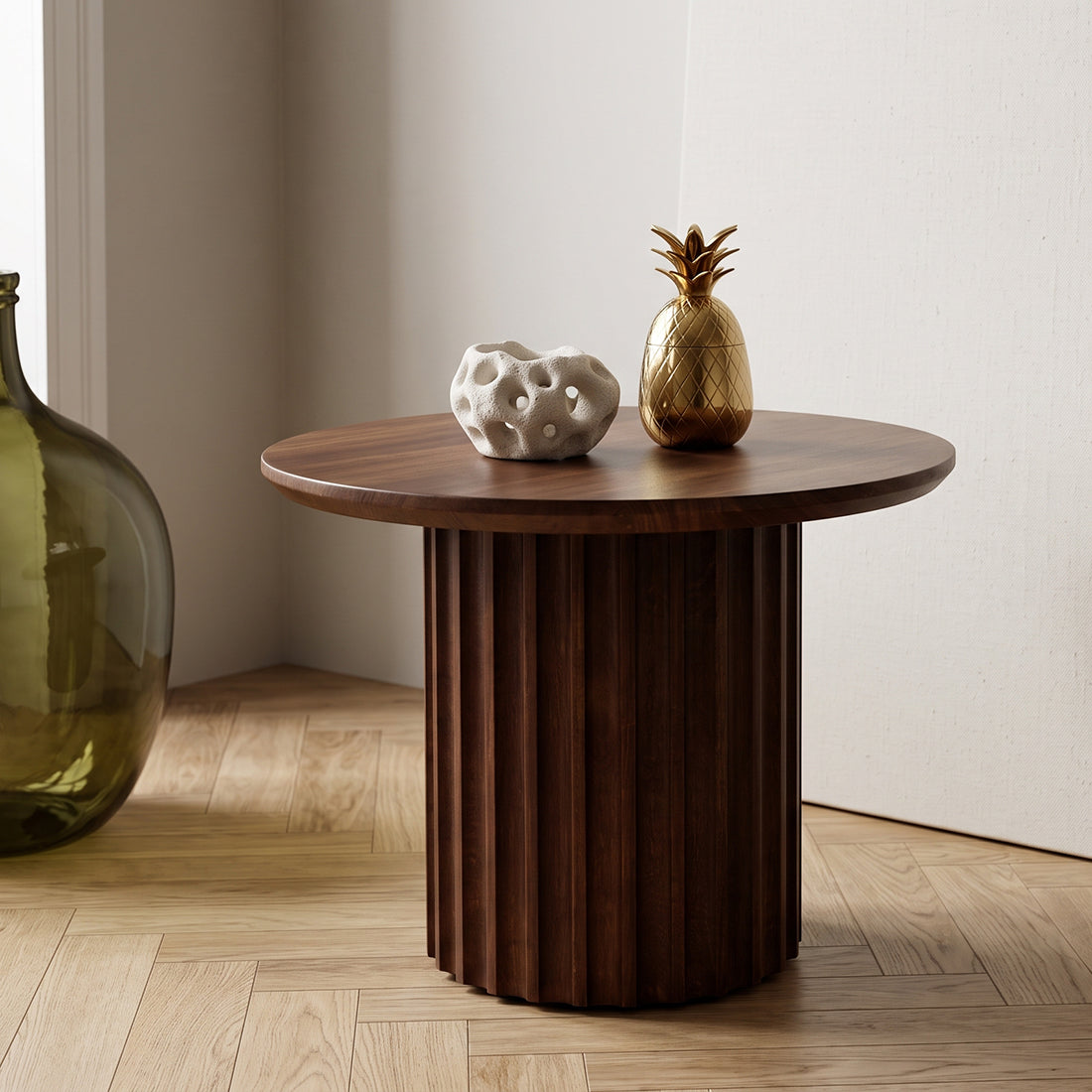 Bullnose bijzettafel bruin - Ø 55 cm