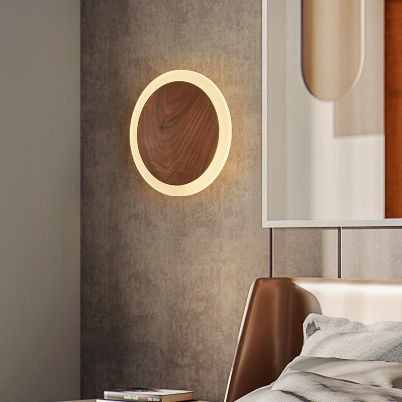 Claroo™ Osaka Walnoot Wandlamp